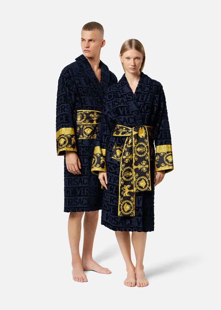 Versace Bathrobe Navy Blue
