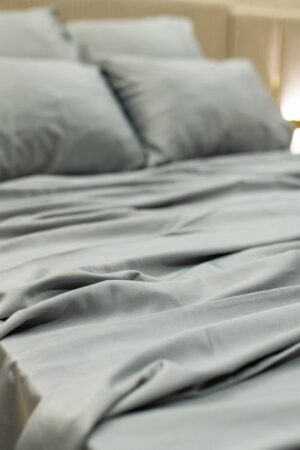 Satin Bed Set Silver