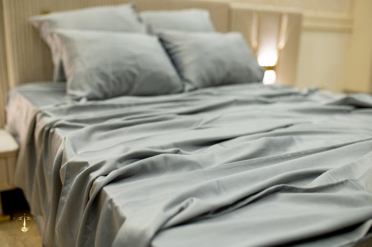 Satin Bed Set Silver