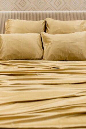 Satin Bed Set Gold