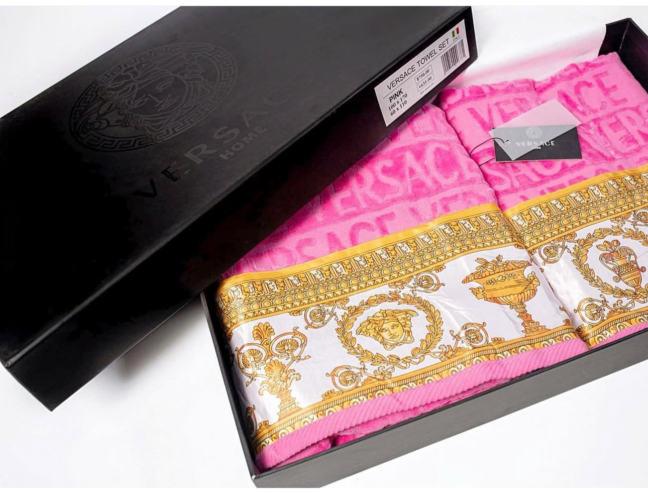 Versace Towel Set (Pink)