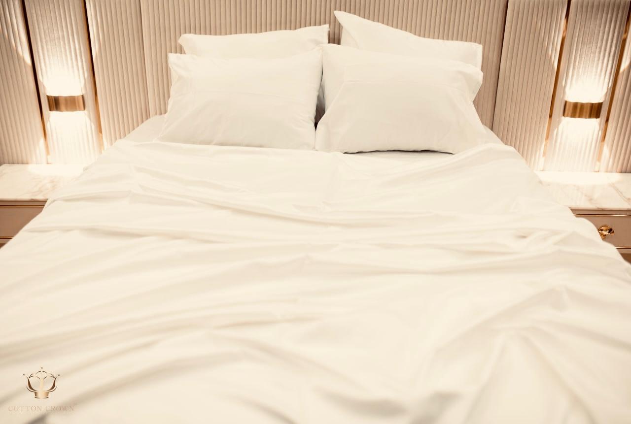 Satin Bed Set Off White