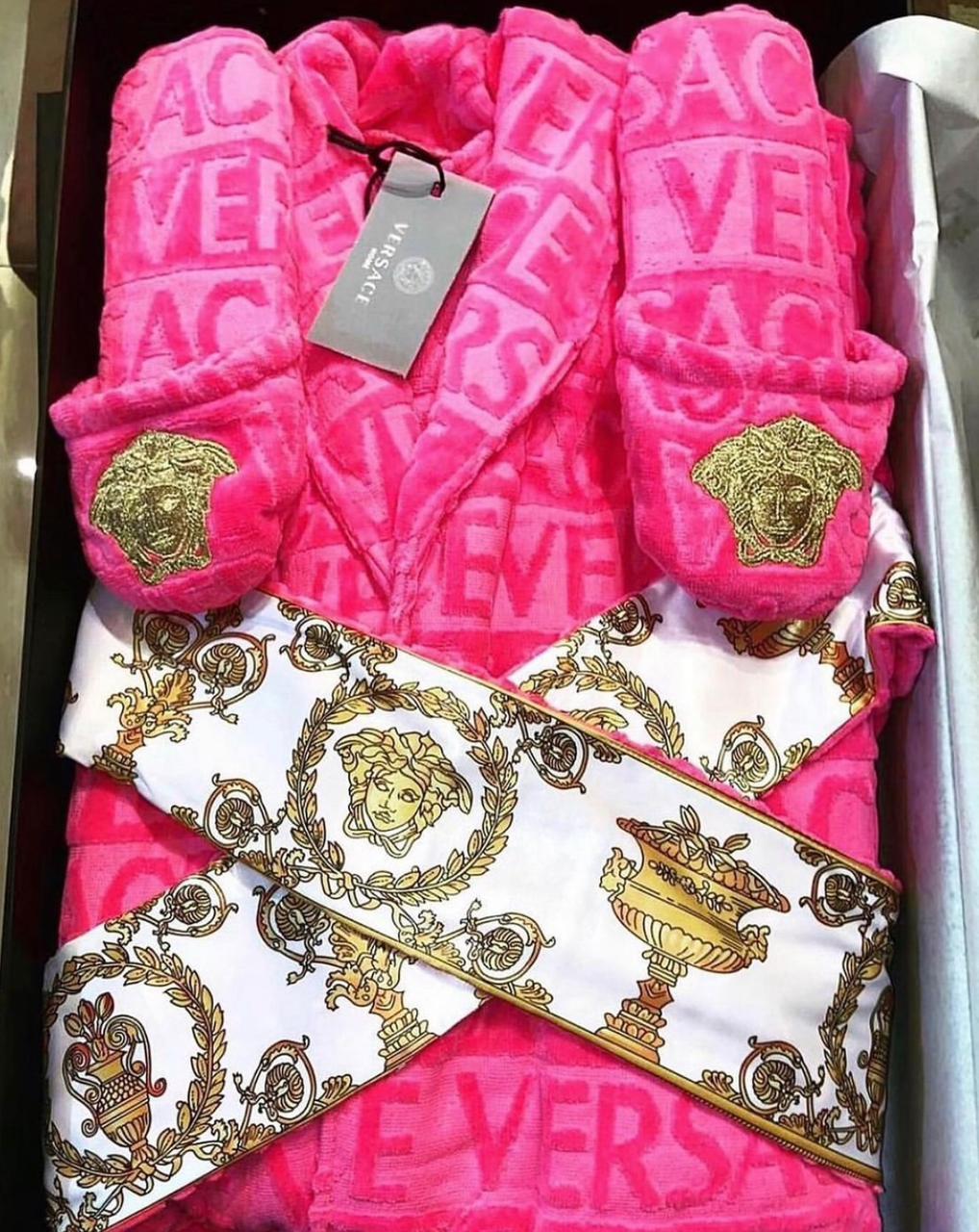 Versace Bathrobe Pink - Image 3