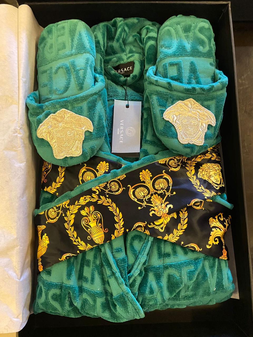 Versace Bathrobe Green - Image 2