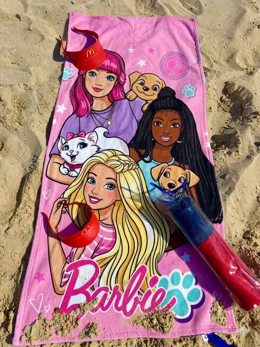 Barbie beach towel