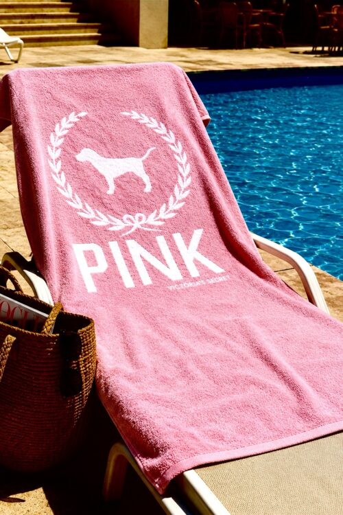 Pink beach towel