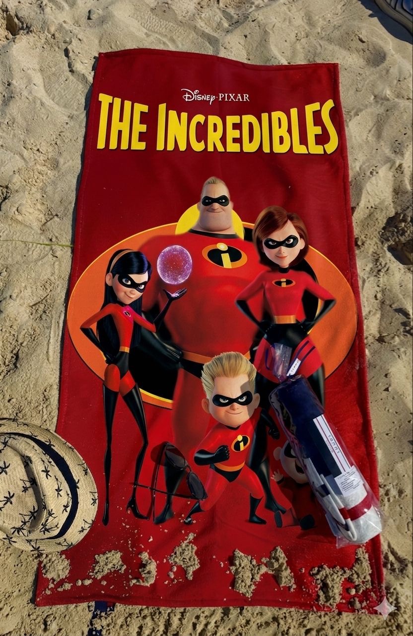 The incredibles beach towel