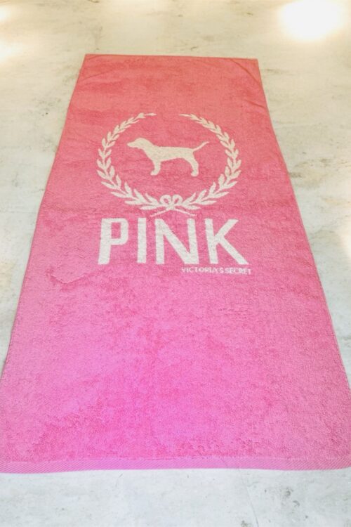 Pink beach towel